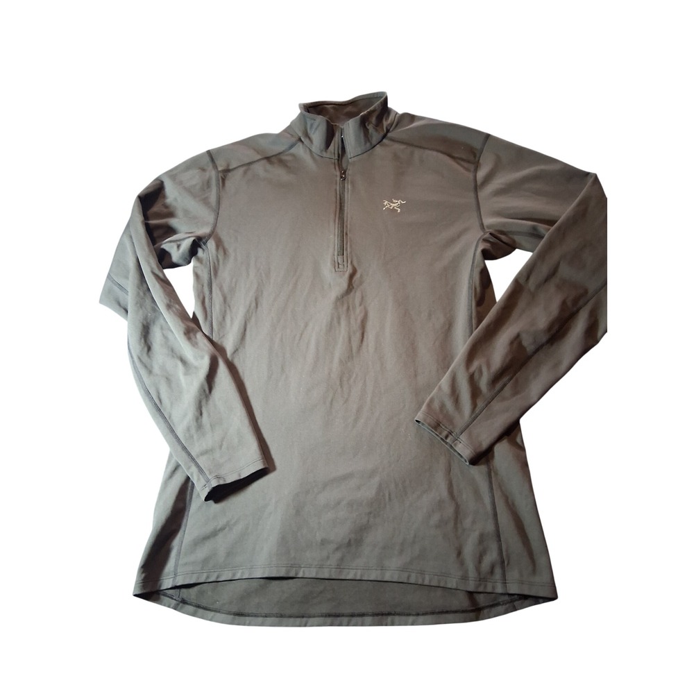 Arcteryx Mens Rho LTW Zip Neck Base Layer Dark Gray CA 34438 Large